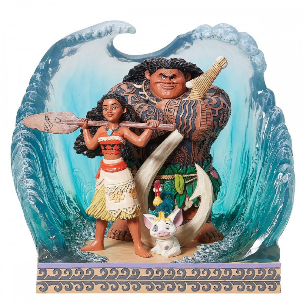 Disney - Statuette Vaiana Moana avec Pua et Hei Hei - Objets à  collectionner Cinéma et Séries