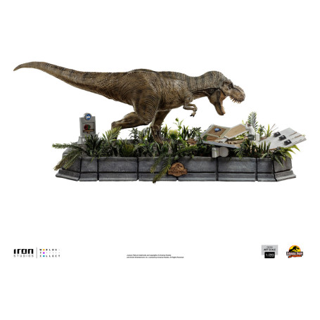 Iron Studios - Jurassic Park Demi Art Scale T-Rex attacks Donald Gennaro -  1/20 - Figurine Collector EURL